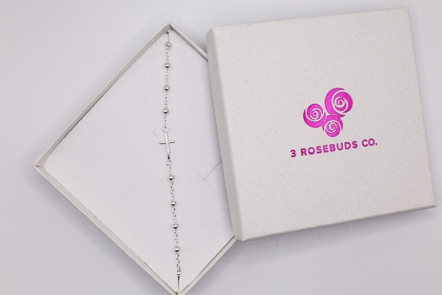 Sterling Silver Dainty Cross Bracelet