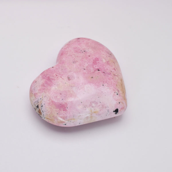 Pink Rhodonite Hearts from Peru For Heart Chakra Healing - 3Rosebudsco.com