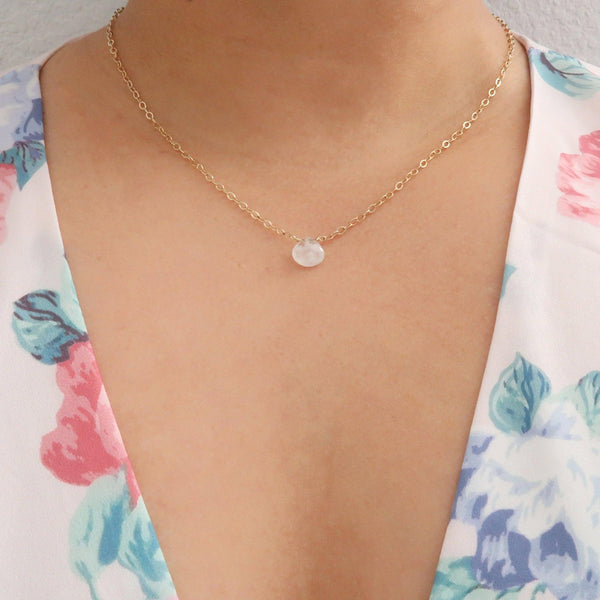 Moonstone Gemstone Necklace With Reiki Infused Energy - 3Rosebudsco.com