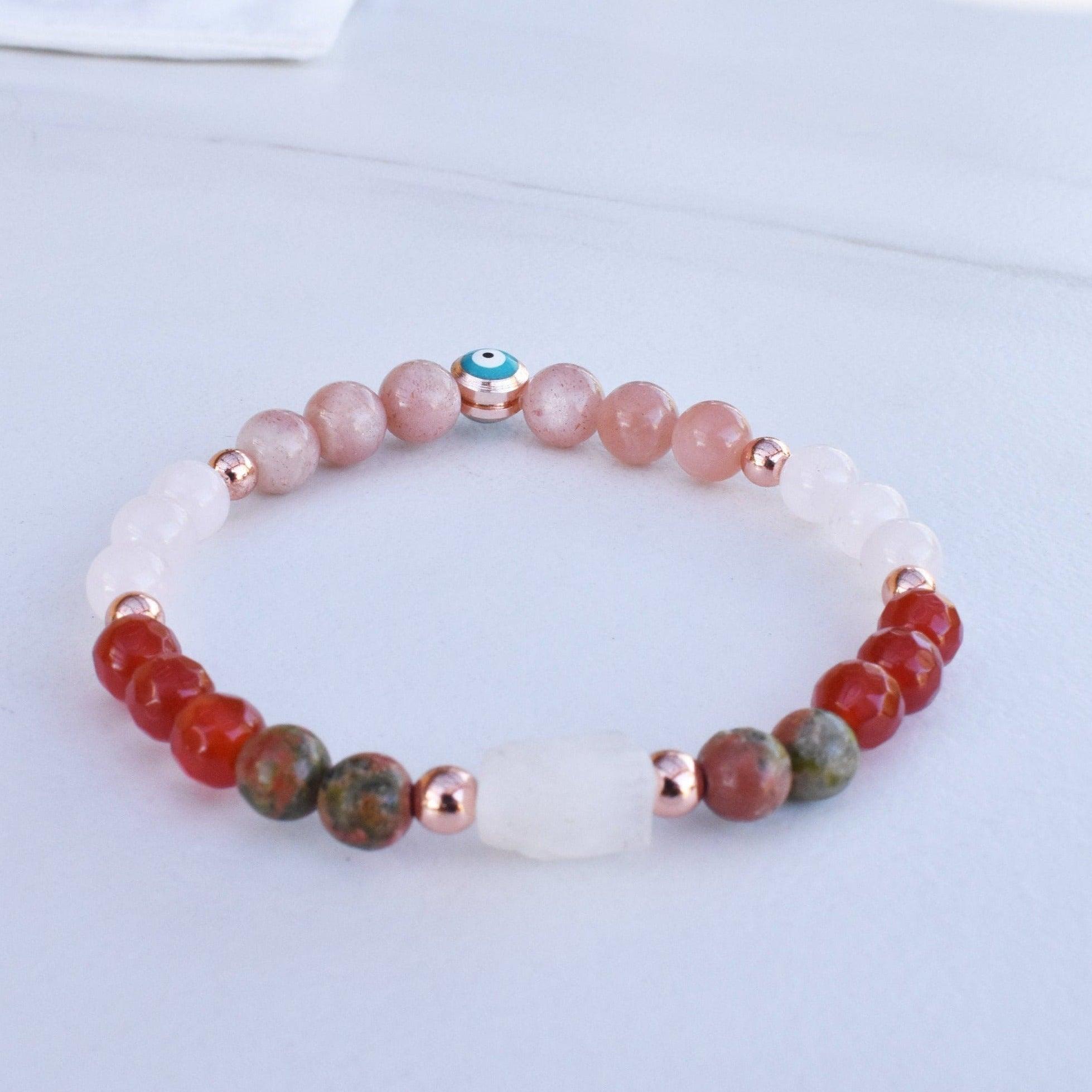 Fertility Gemstone Bracelet Infused with Reiki Energy to Help with your Fertility Journey. 