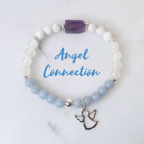 Angelic Connection Reiki Infused Healing Gemstone Bracelet to Help  Get in Touch with Your Angels & Guides