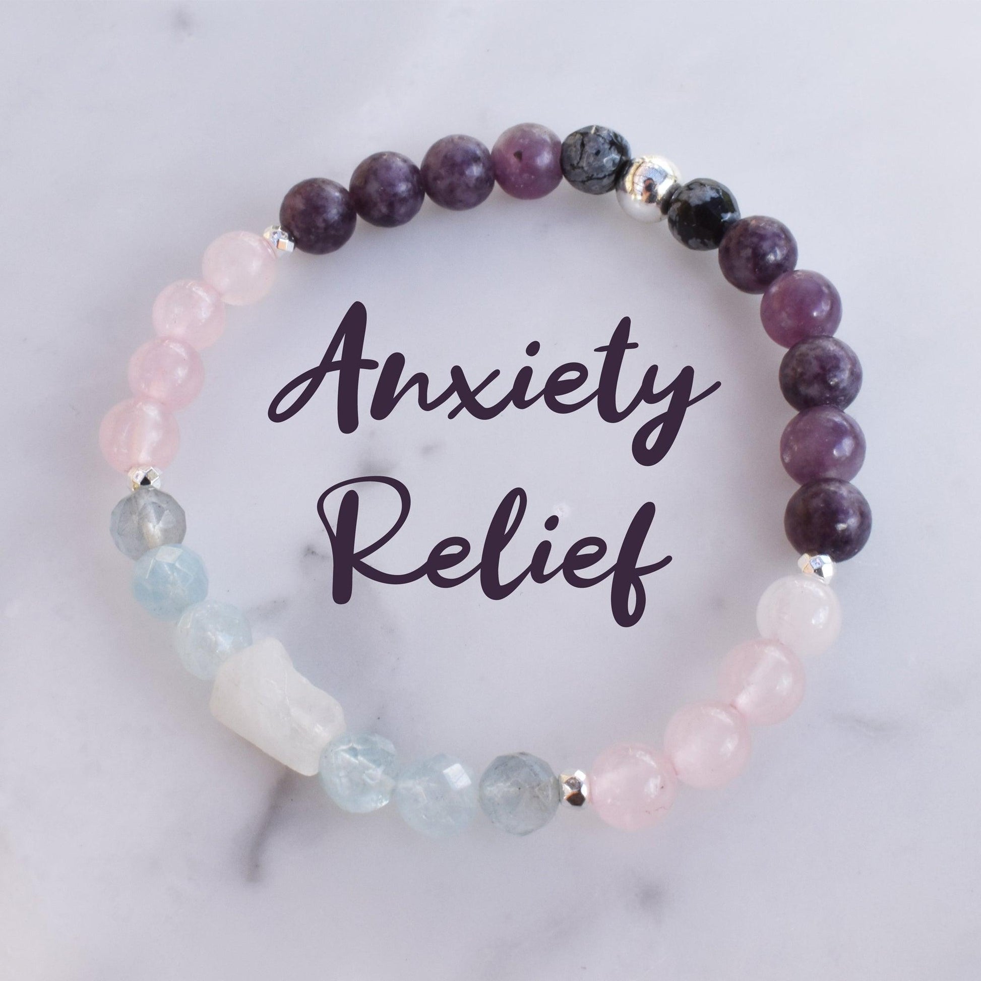 I am Calm Gemstone Bracelet - Reiki Infused Jewelry - 3Rosebudsco.com