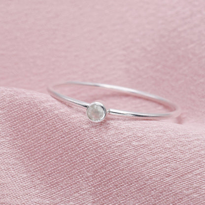 Dainty Moonstone Ring - 3Rosebudsco.com