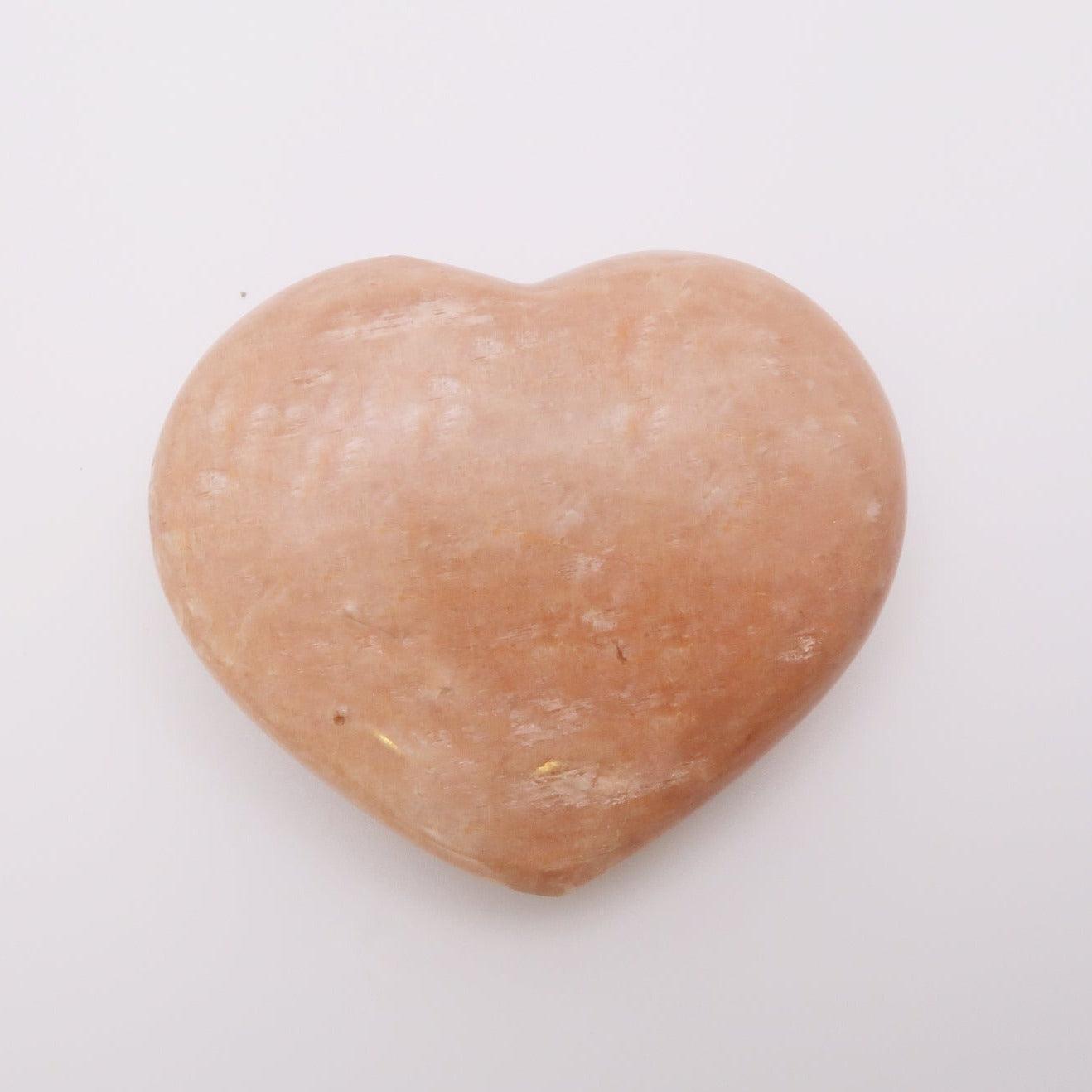 Peach Moonstone Healing Gemstone Hearts - 3Rosebudsco.com