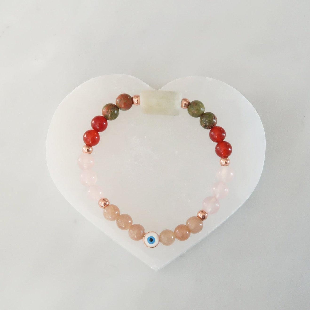 Selenite Heart Jewelry Charging & Cleaning Plate Infused with Reiki - 3Rosebudsco.com