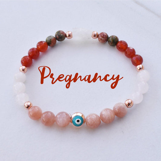 Pregnancy Support Bracelet with Evil Eye Protection - 3Rosebudsco.com