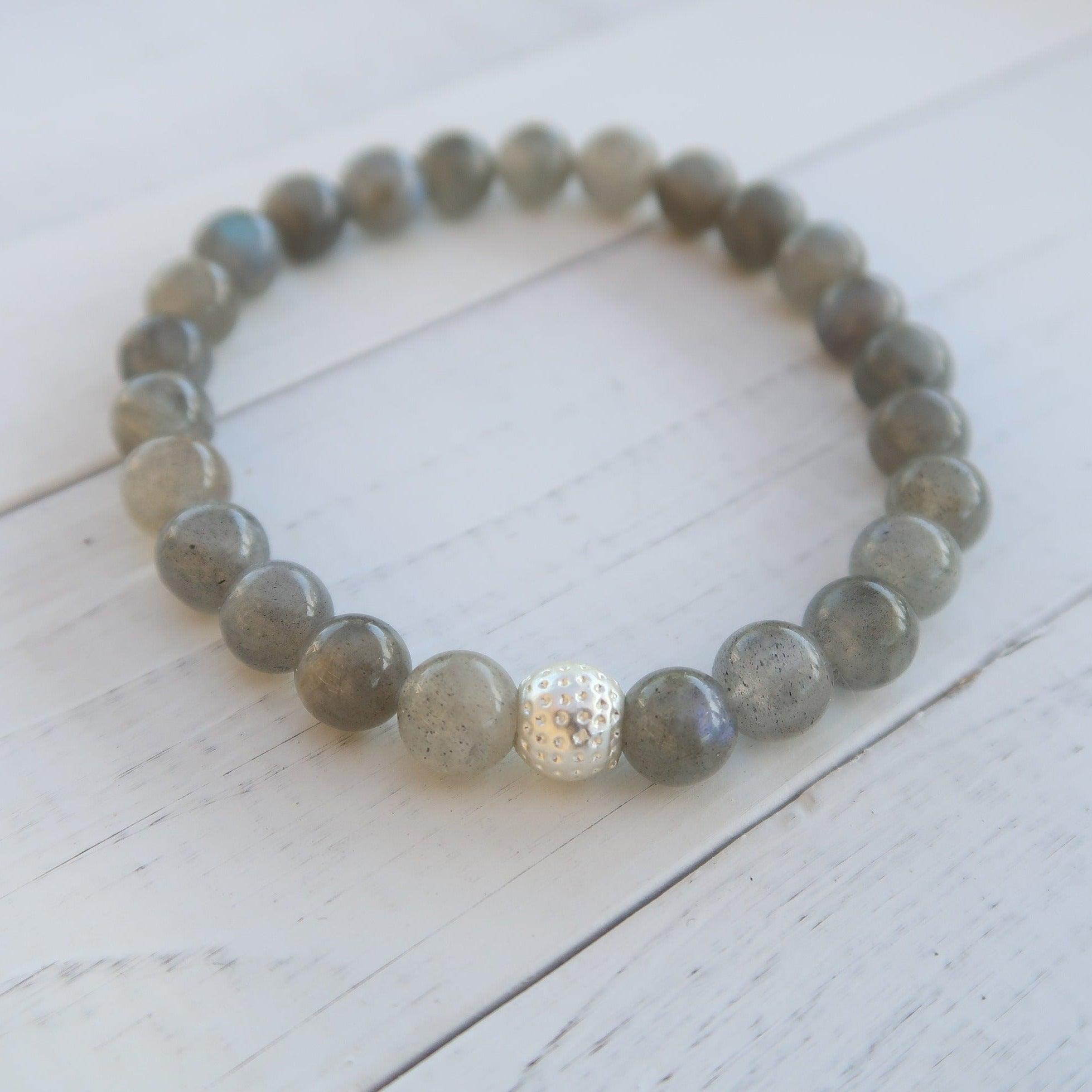Labradorite Intuitive  Healing Gemstone Bracelet With Reiki Energy - 3Rosebudsco.com