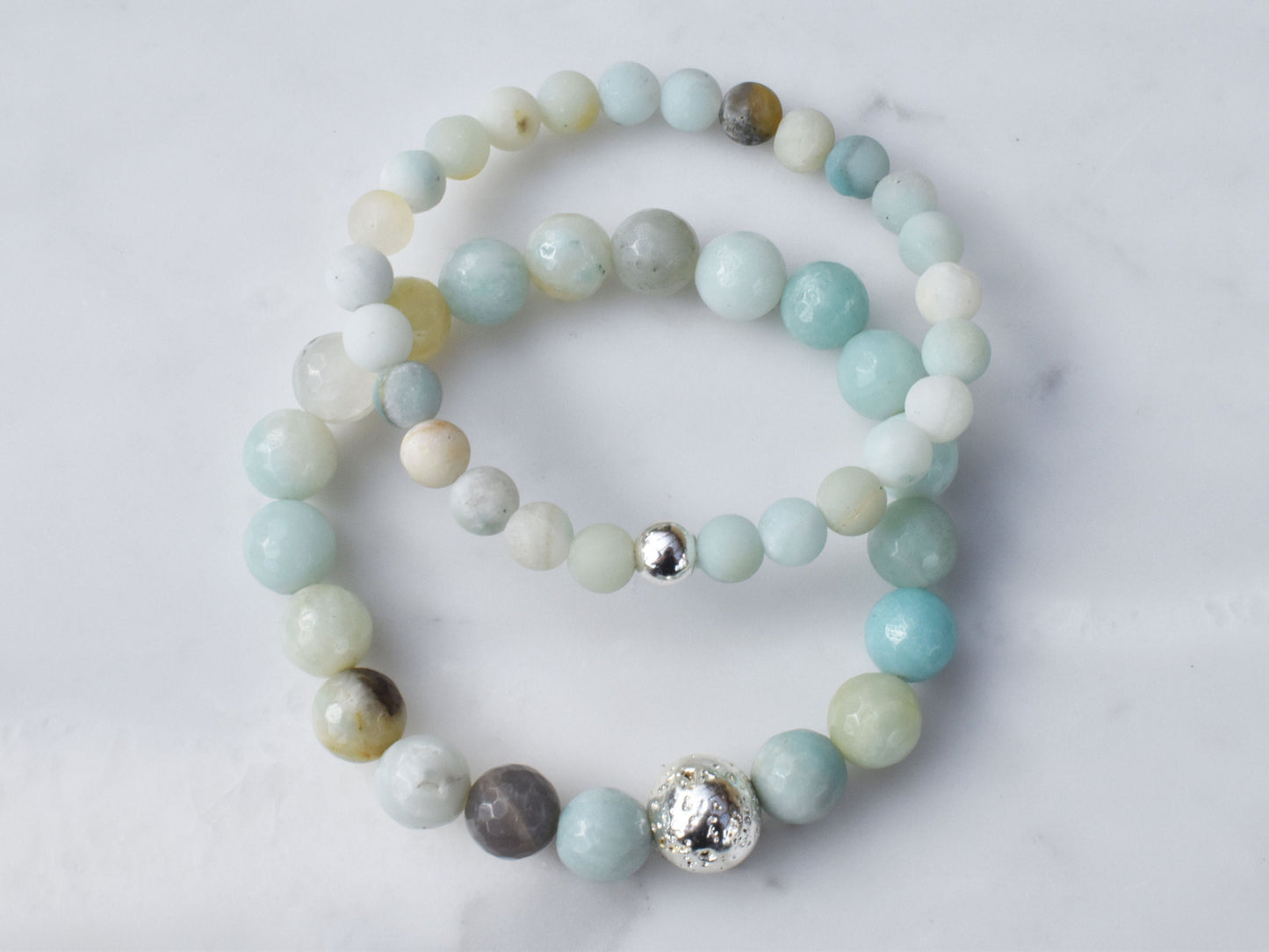 Positive Work Bracelet- Amazonite Healing Stone Bracelet- Empowerment Bracelet - Manifestation Stones - Gossip Pretection Bracelet - 3Rosebudsco.com