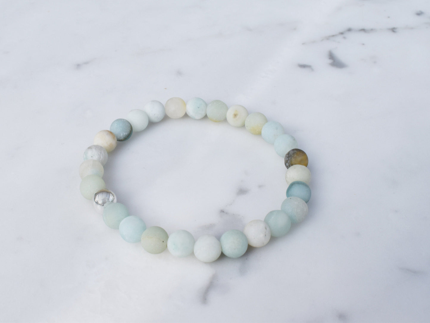 Positive Work Bracelet- Amazonite Healing Stone Bracelet- Empowerment Bracelet - Manifestation Stones - Gossip Pretection Bracelet - 3Rosebudsco.com