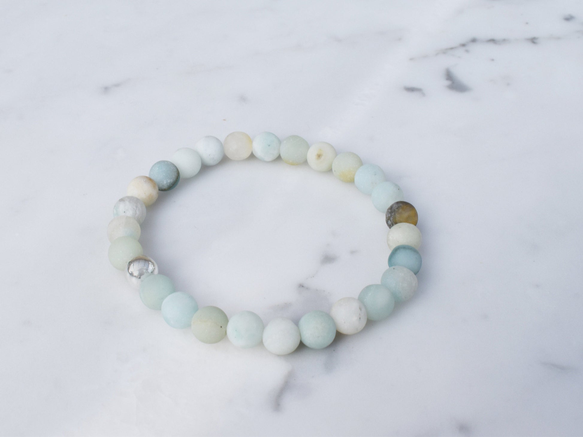 Positive Work Bracelet- Amazonite Healing Stone Bracelet- Empowerment Bracelet - Manifestation Stones - Gossip Pretection Bracelet - 3Rosebudsco.com