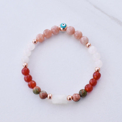 Pregnancy Support Bracelet with Evil Eye Protection - 3Rosebudsco.com