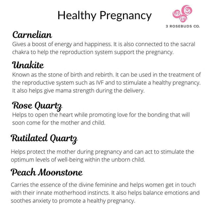 Dainty Pregnancy Bracelet with Reiki Infused Energy - 3Rosebudsco.com