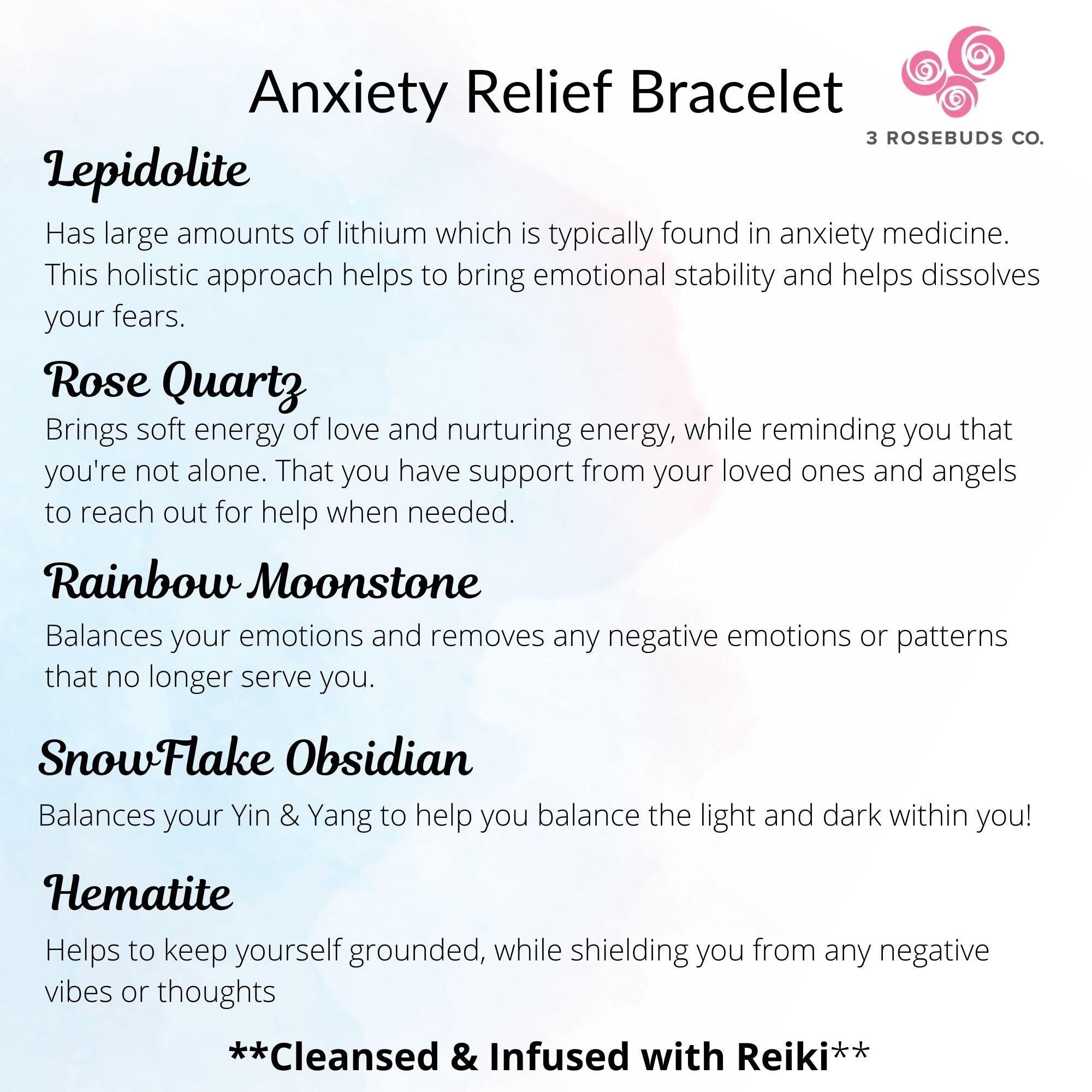 I am Calm Gemstone Bracelet - Reiki Infused Jewelry - 3Rosebudsco.com