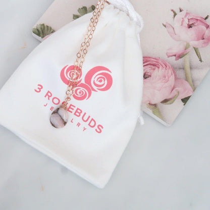 Pink Opal & Copper Healing Gemstone Necklace Infused with Reiki Healing Energy - 3Rosebudsco.com